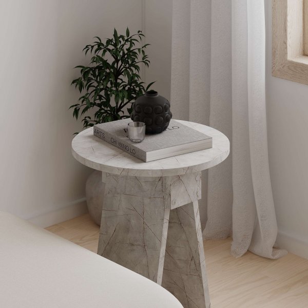 Chen bijzettafel - Lagina-marmer Chen bijzettafel - Lagina-marmer
