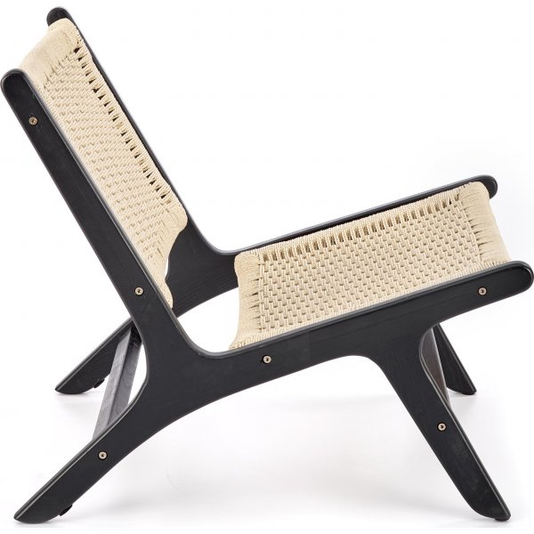 Fauteuil Foden - Beige/noir