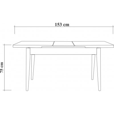 Manaki matbord 120-153 x 75 cm - Svart