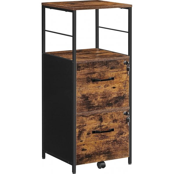 Astra arkivskp 41 x 40 x 108 cm - Brun/svart