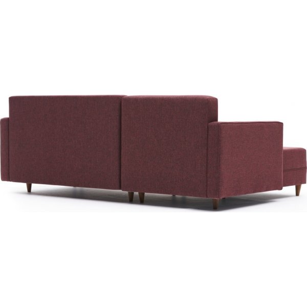 Aydam slaapbank links - Burgundy