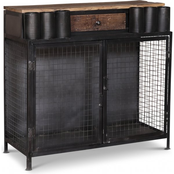 Vintage barskp med hllare till vinflaskor - 120 cm