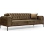 Siesta Capitone 3-sits soffa - Brun