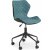 Chaise de bureau Albana - Noir/turquoise