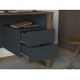 Bumerang skrivbord 120x60 cm - Valnt/antracit