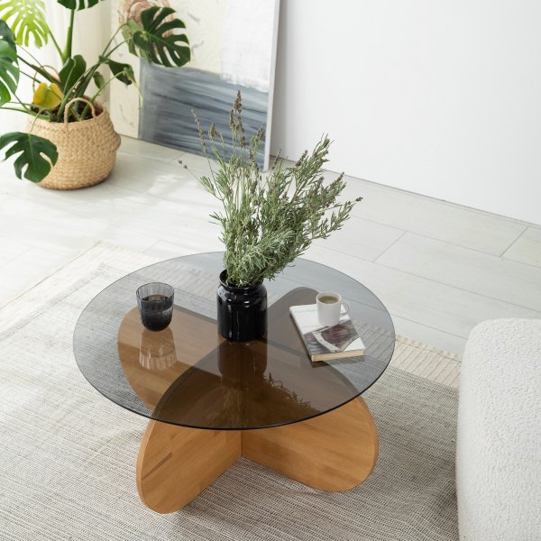 Bubbel 2 tables basses Ø75 cm - Chêne Bubbel 2 tables basses Ø75 cm - Chêne