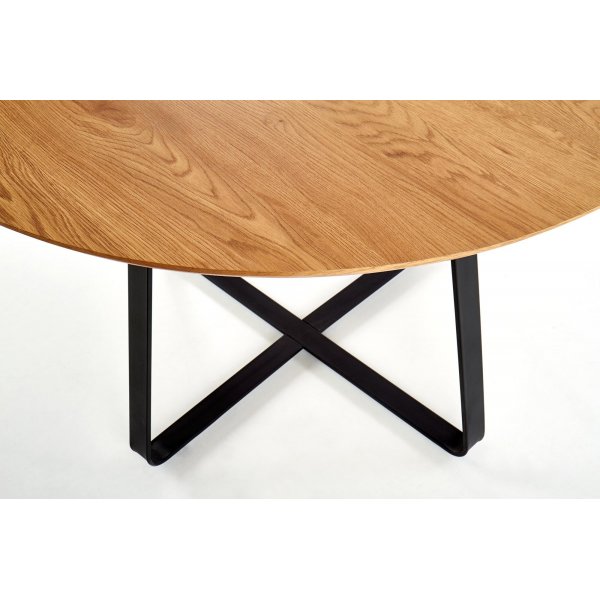 Table à manger Raphael Ø120 cm - Chêne/noir Table à manger Raphael Ø120 cm - Chêne/noir