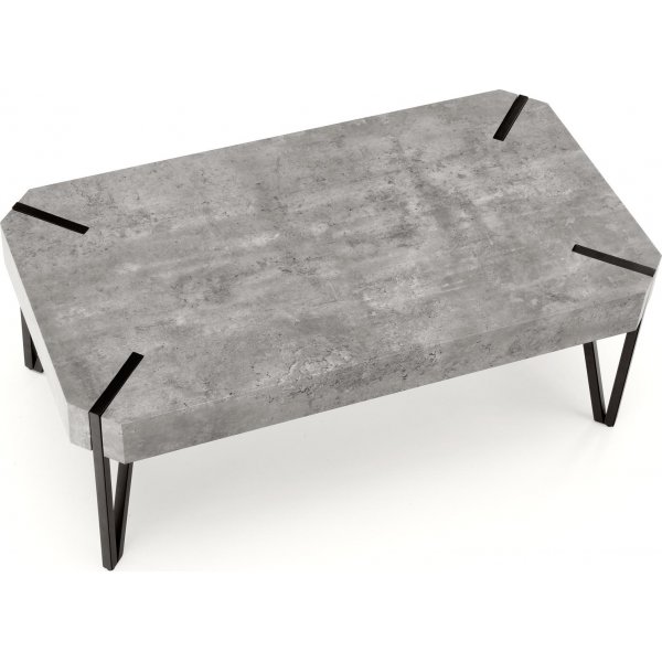 Marlene salontafel 110 x 60 cm - Zwart/betonpatroon Marlene salontafel 110 x 60 cm - Zwart/betonpatroon