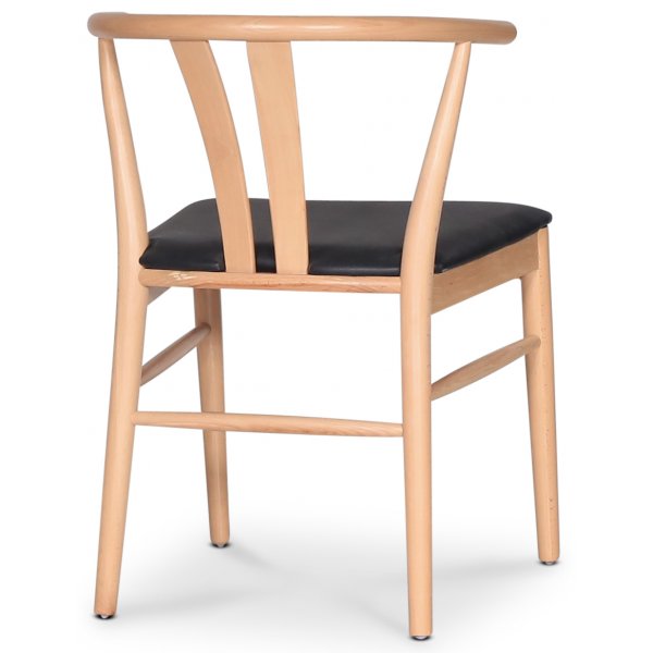 Astrid matstol med svart PU sits Astrid matstol med svart PU sits