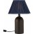 Lampe de table Riley - Noir/Bleu - 37 cm