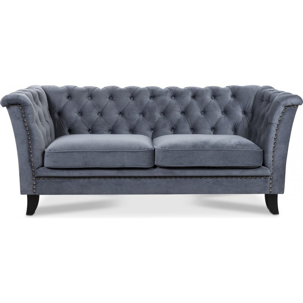 Milton Chesterfield 2-sits soffa - Aura 13 - Blå, Svarta - 2-sits soffor, Soffor