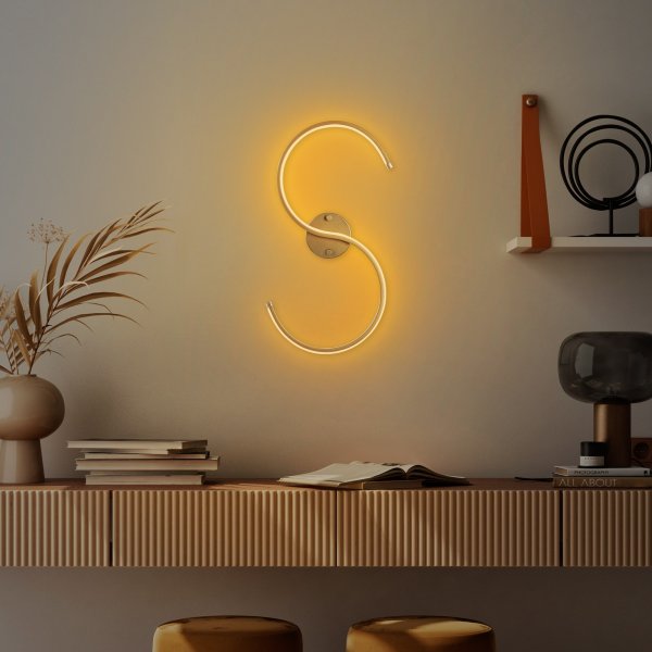 Es wandlamp - Goud