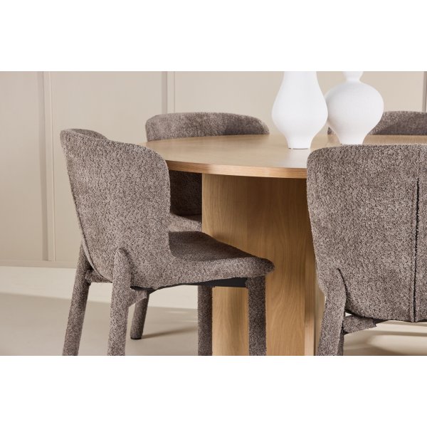 Matbord Strada med 6 st Astoria stolar - Beige/whitewash Matbord Strada med 6 st Astoria stolar - Beige/whitewash