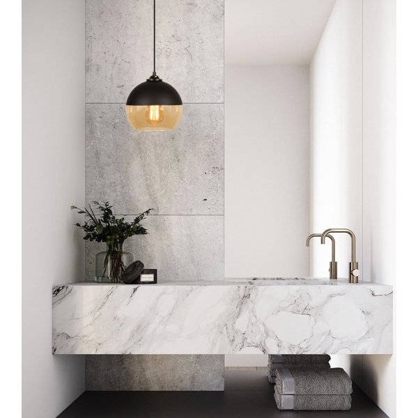 Plafonnier Camini 869 - Noir/miel Plafonnier Camini 869 - Noir/miel