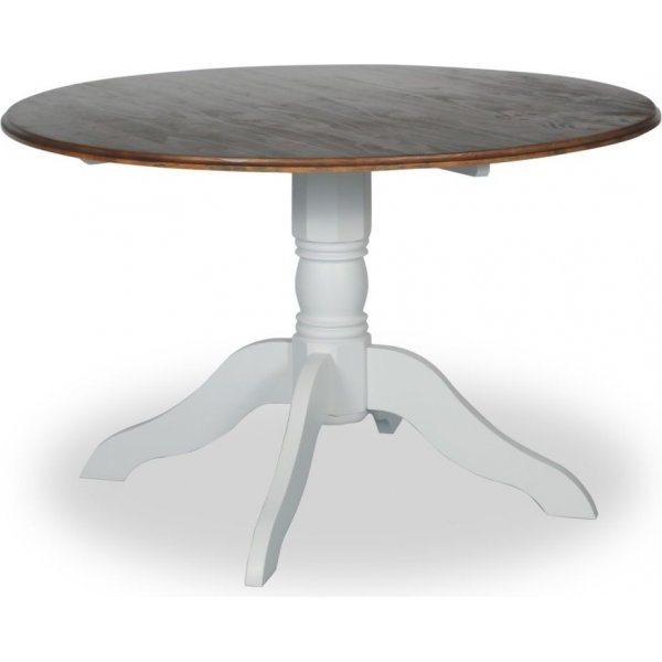 Victoria runt matbord 120 cm - Vit/Brunbets + Textilskydd fr mbler