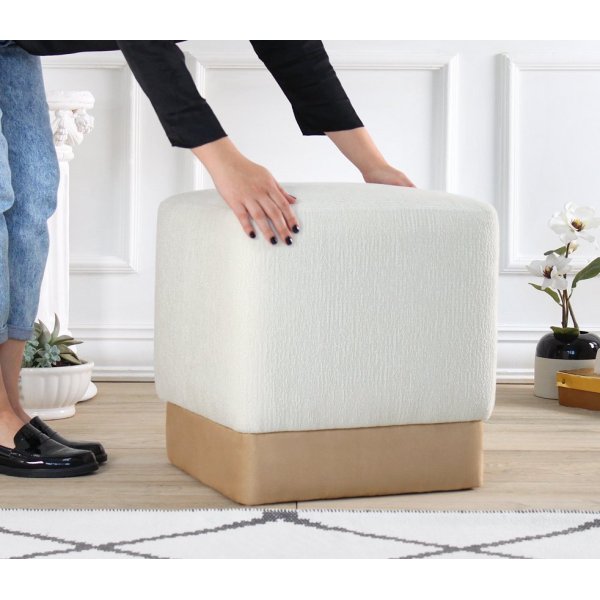 Borgot sittpuff - Cream