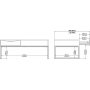 Stubbe soffbord 117,2 x 60 cm - Svart/ek