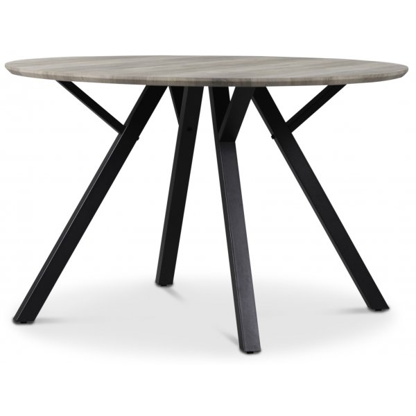 Matgrupp Smokey runt matbord 120 cm inkl 4 st Berit matstol - Gråbetsad ek/svart Matgrupp Smokey runt matbord 120 cm inkl 4 st Berit matstol - Gråbetsad ek/svart