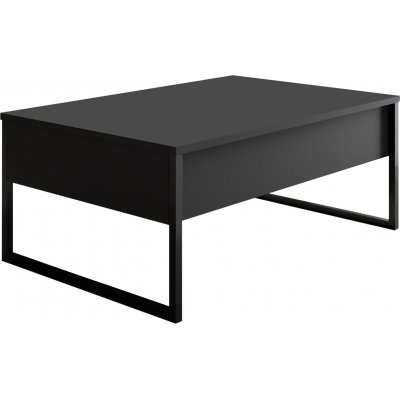 Lux soffbord 90 x 60 cm - Antracit/svart