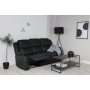 Mozart 3-sits Reclinersoffa - Svart PU