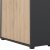 Bibliothque basse avec portes Sign - Gris mat/hickory