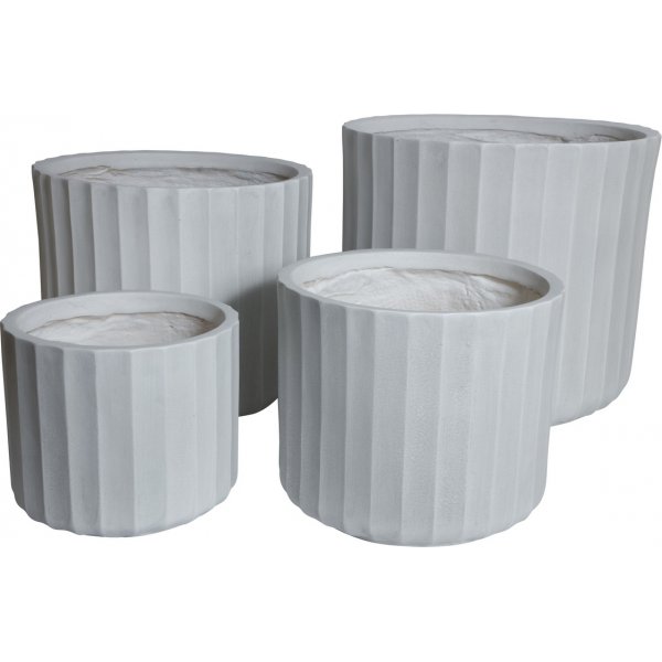 Set om 4 st utekrukor rand - Vit