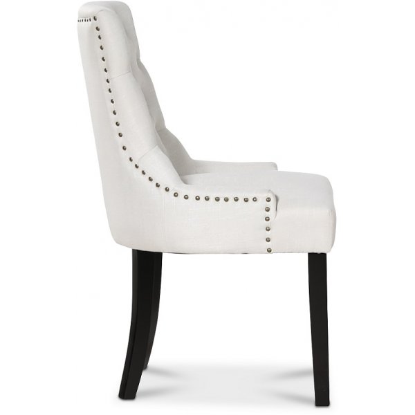 Tuva Eastport matstol med nitar - Beige linne + Textilvård för möbler Tuva Eastport matstol med nitar - Beige linne + Textilvård för möbler