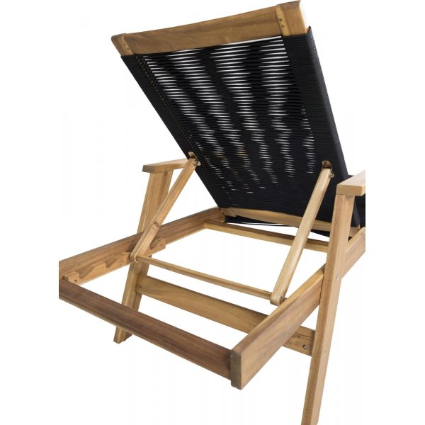 Little John solsäng - Svart/natur Little John solsäng - Svart/natur