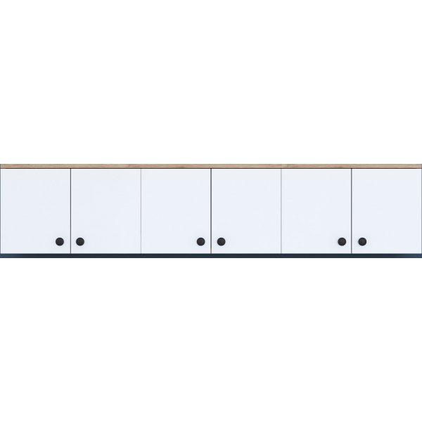 Armoire murale Mendy 180 cm - Noyer/blanc Armoire murale Mendy 180 cm - Noyer/blanc