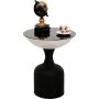 Chalice sidobord 46 cm - Svart/vit