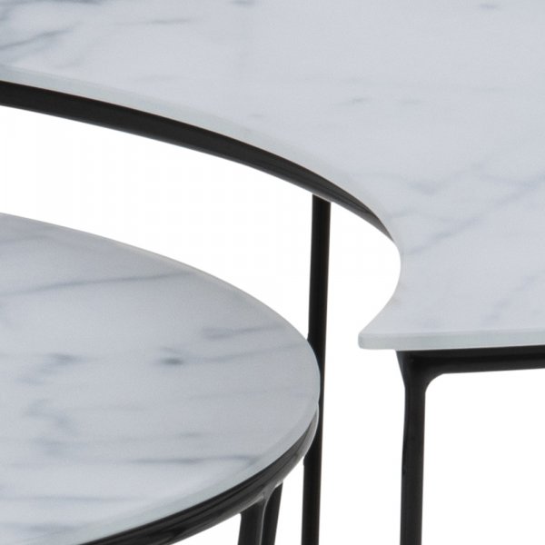 Table basse Sunmoon Ø58/76 cm - Blanc Table basse Sunmoon Ø58/76 cm - Blanc