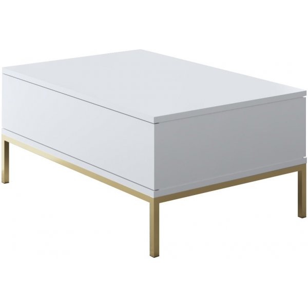 Lord salontafel 90 x 60 cm - Wit/goud