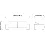 Neplus 3-sits soffa - Brun