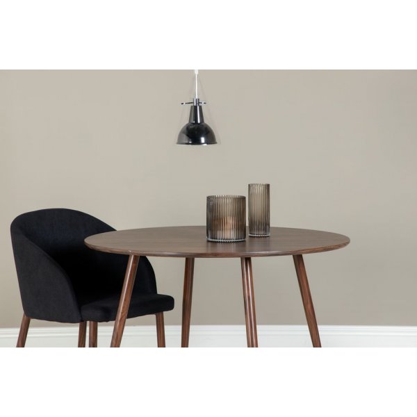 Malmen taklampa - Glas/svart metall