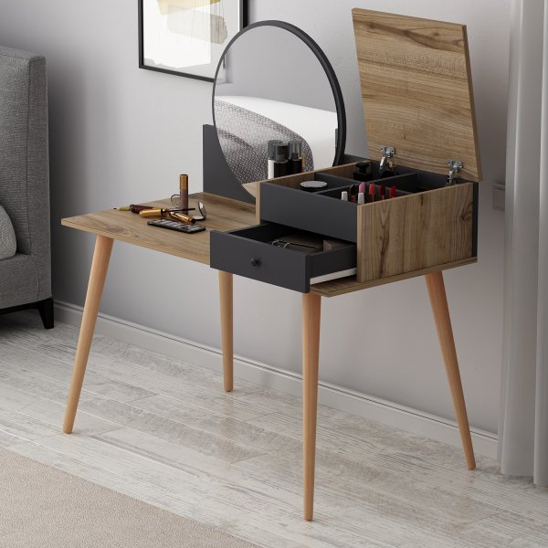 Angel kaptafel 120 x 60 cm - Antraciet/walnoot Angel kaptafel 120 x 60 cm - Antraciet/walnoot