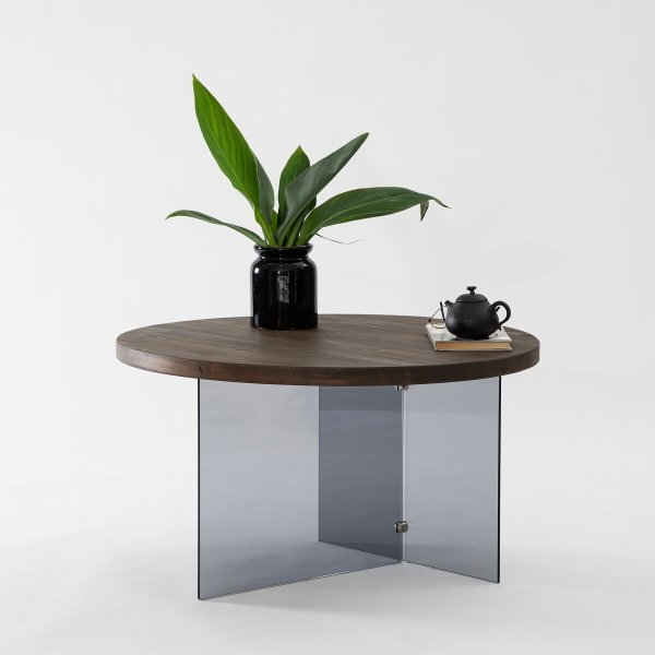 Table basse Serenity Ø70 cm - Noyer/gris foncé Table basse Serenity Ø70 cm - Noyer/gris foncé