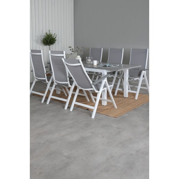 Albany utematgrupp med 6 st Albany stolar - Grå/Vit Albany utematgrupp med 6 st Albany stolar - Grå/Vit