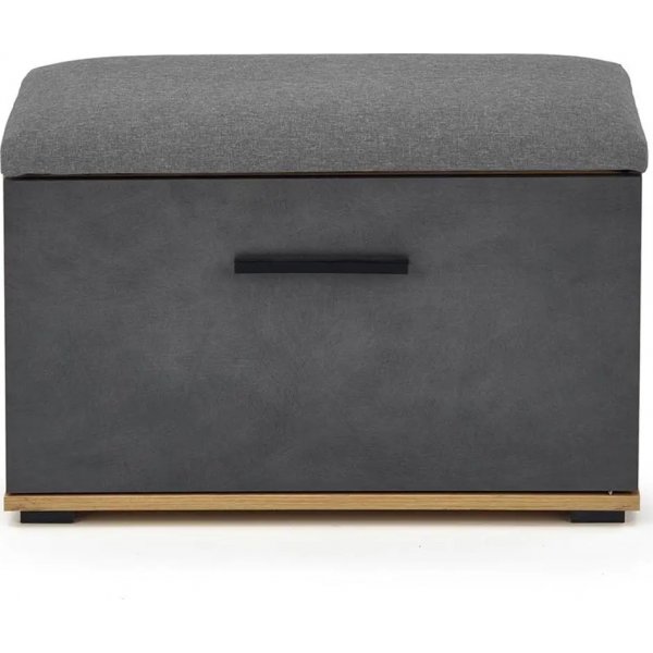 Meuble à chaussures Abdel avec siège - Gris/chêne wotan Meuble à chaussures Abdel avec siège - Gris/chêne wotan