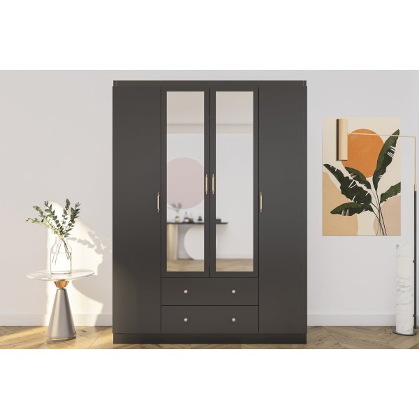Armoire Lavinia 140 x 50 x 210 cm - Anthracite Armoire Lavinia 140 x 50 x 210 cm - Anthracite