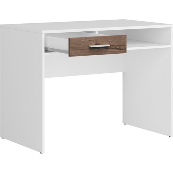 Bureau Nepo Plus 100 x 59 cm - Blanc/chêne foncé Bureau Nepo Plus 100 x 59 cm - Blanc/chêne foncé