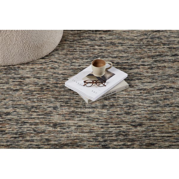 Tapis en laine tissé à plat Dante - Gris/noir Tapis en laine tissé à plat Dante - Gris/noir