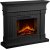 Elektrisk ppen spis Willburn dekorationsbrasa el - Svart