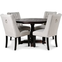 Lamier matgrupp Bord med 4 st Windsor stolar i Beige tyg med rygghandtag Lamier matgrupp Bord med 4 st Windsor stolar i Beige tyg med rygghandtag