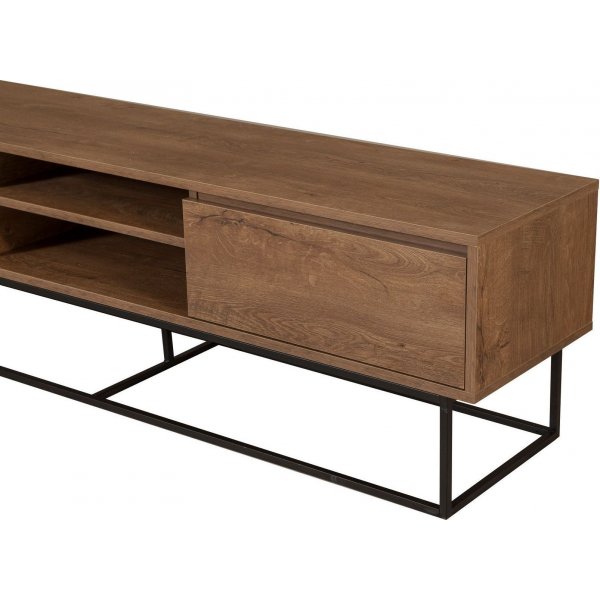Rodez TV-bänk 180 cm - Valnöt/svart Rodez TV-bänk 180 cm - Valnöt/svart