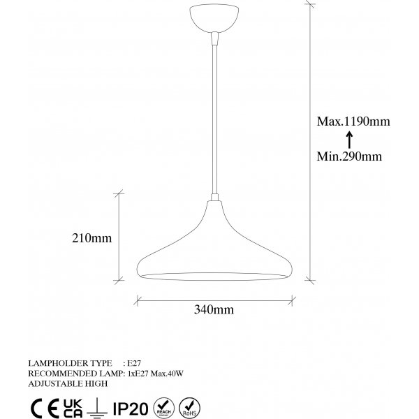 Plafonnier Barek 11545 - Patine brune Plafonnier Barek 11545 - Patine brune