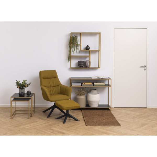 Fauteuil Heather avec repose-pieds - Orange