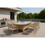 Matgrupp med 8 stolar och matbord 230 x 100 cm beige/natur - Menton/Pino