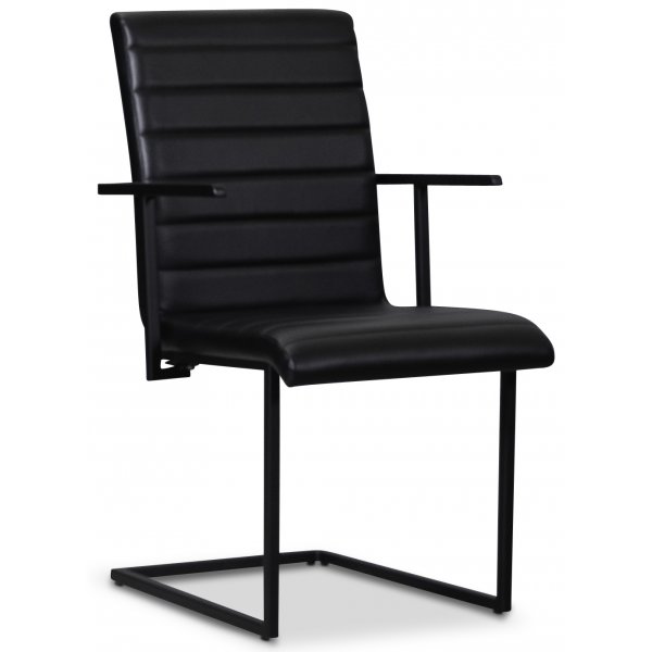 Lazio matgrupp 195 cm bord med 6 st Lazio stolar - Svart