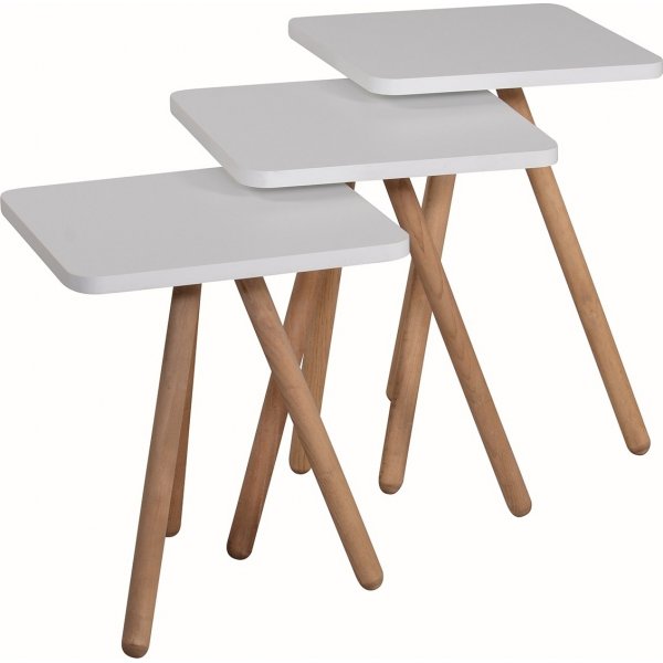 Driedubbele goktafel 34 x 34 cm - Wit Driedubbele goktafel 34 x 34 cm - Wit