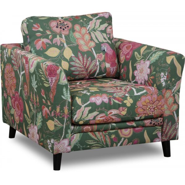 Fåtölj i blommigt tyg - Eden Parrot Green Fåtölj i blommigt tyg - Eden Parrot Green
